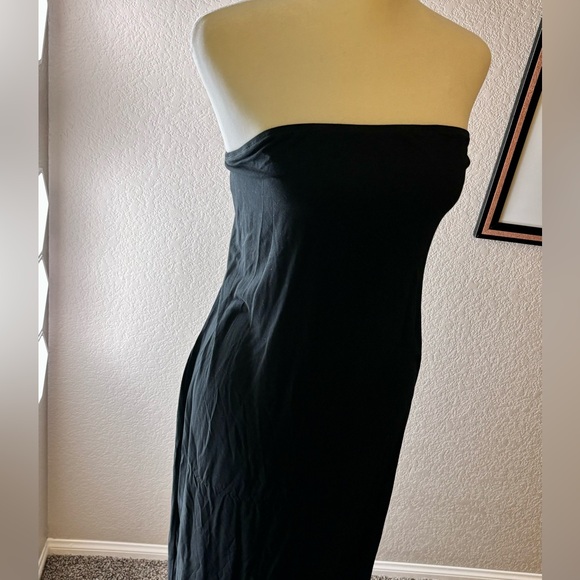 NEW Strapless Black Maxi Dress - Picture 4 of 12